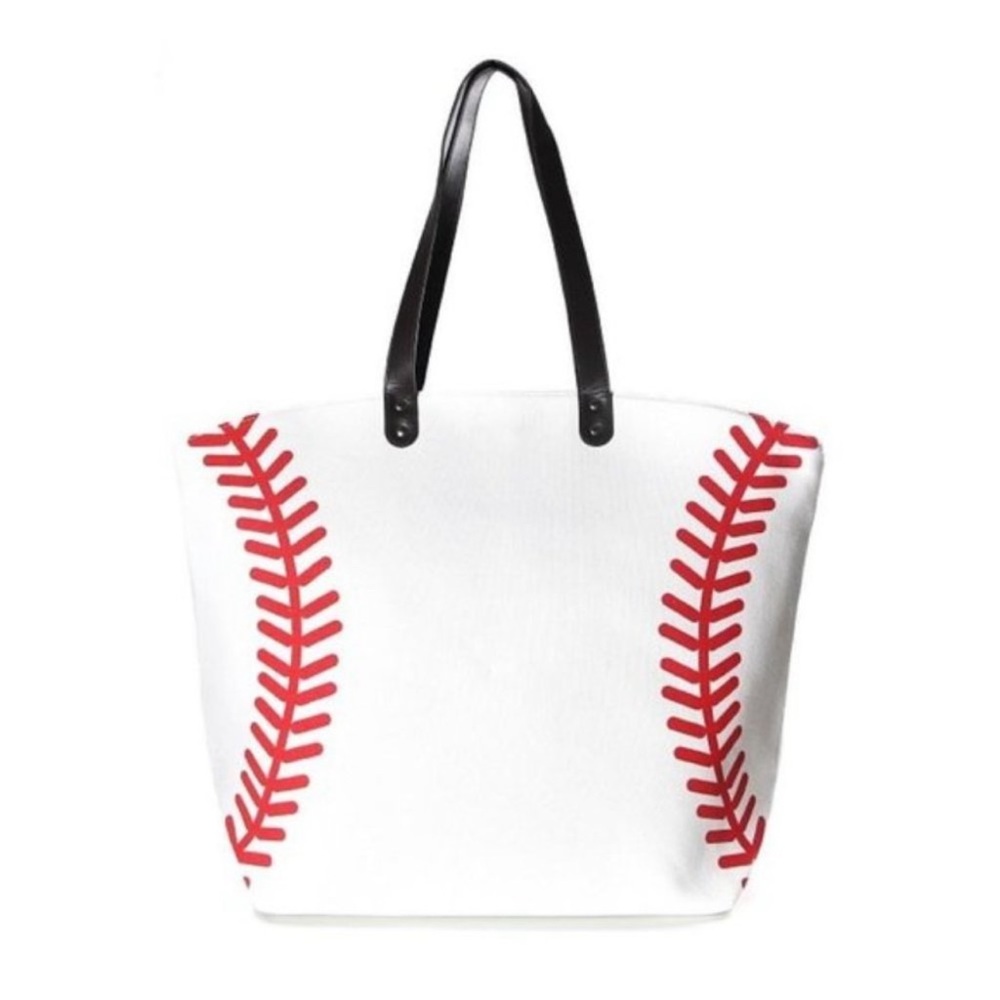 Baseball Print Tote Bag